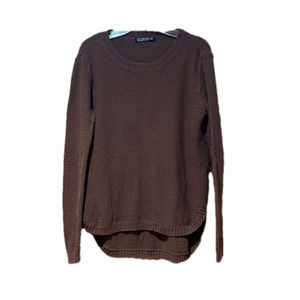 COTTON ON Brown Crewneck High Low Knit Sweater Women’s Size XS Top